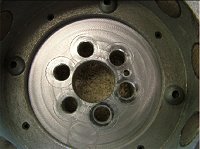 The inside of the flywheel